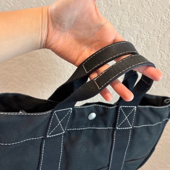 Hermes Large Black Canvas Tote Bag - Picture 3 of 14